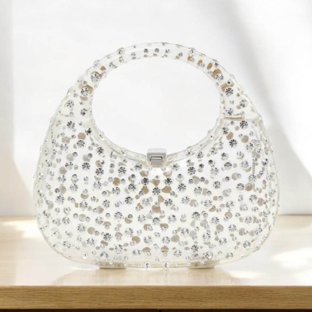 L'Alingi White crystal-embellished mini bag
